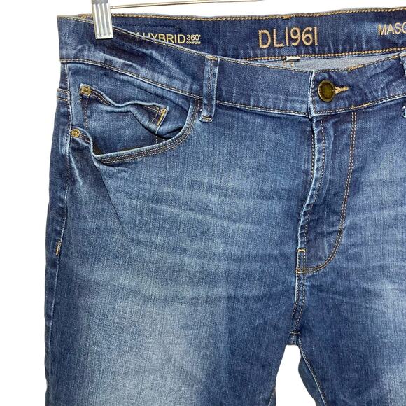 DL1961 Mens Mason Slouchy Slim Jeans In Norgay Wash Zip Fly Stretch Size 36 X 27 - Picture 12 of 15